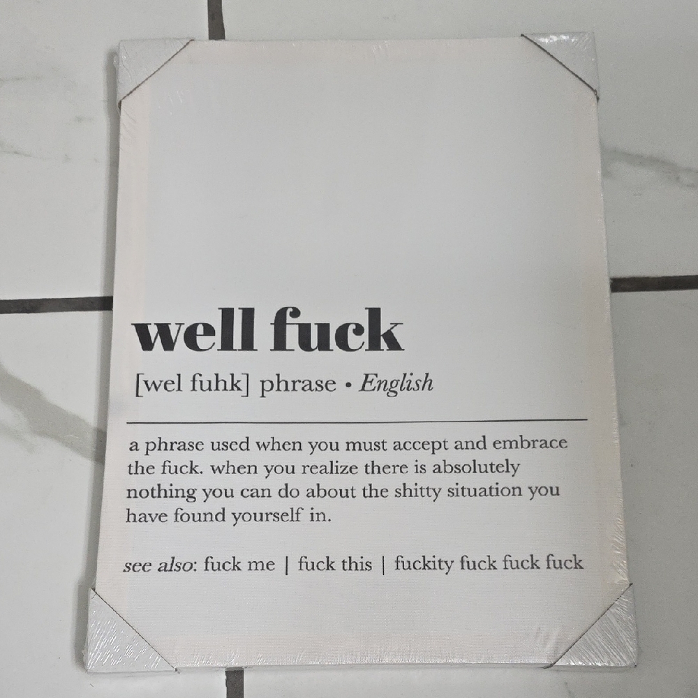 Humorous Wall Art with Phrase